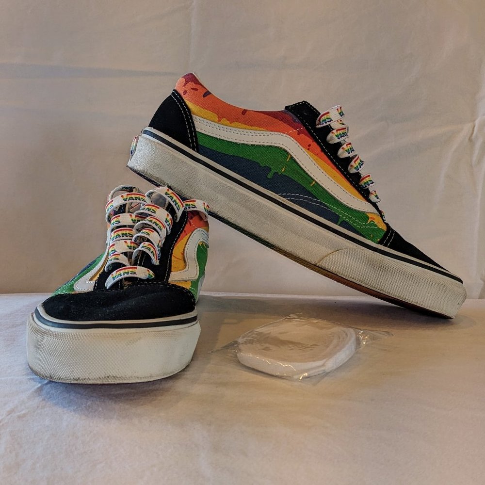 Vans Old Skool 'Rainbow Drip', size 8.5 (W)/7 (M)